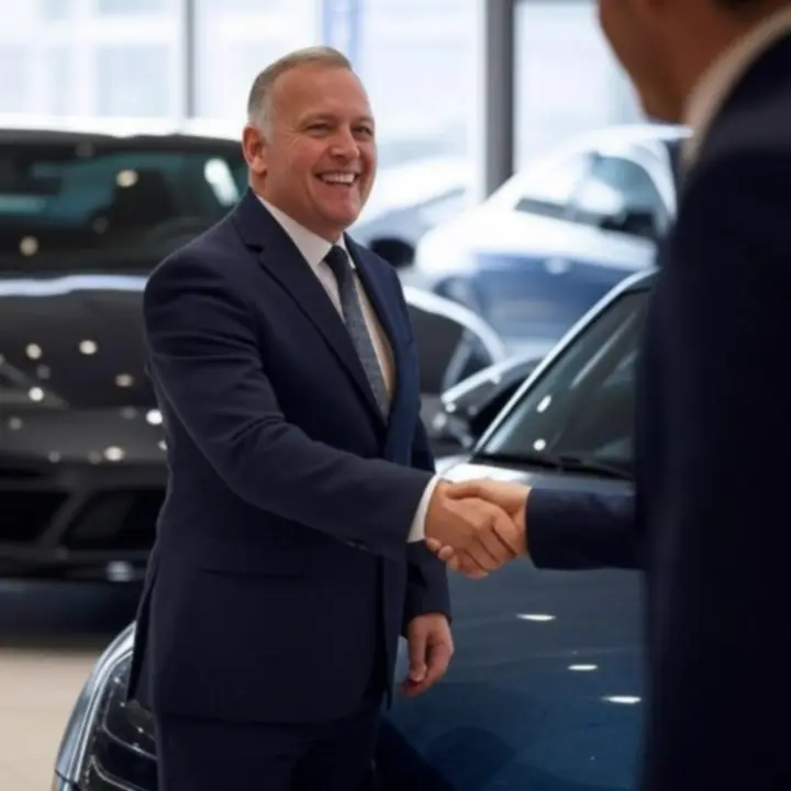 Szczęśliwy klient podczas dostawy